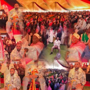 Photo collage of a section of the attendees during the endorsement of Abdi Yunis Guliye at Rhamu Dimtu in Mandera North Constituency. [Courtesy]